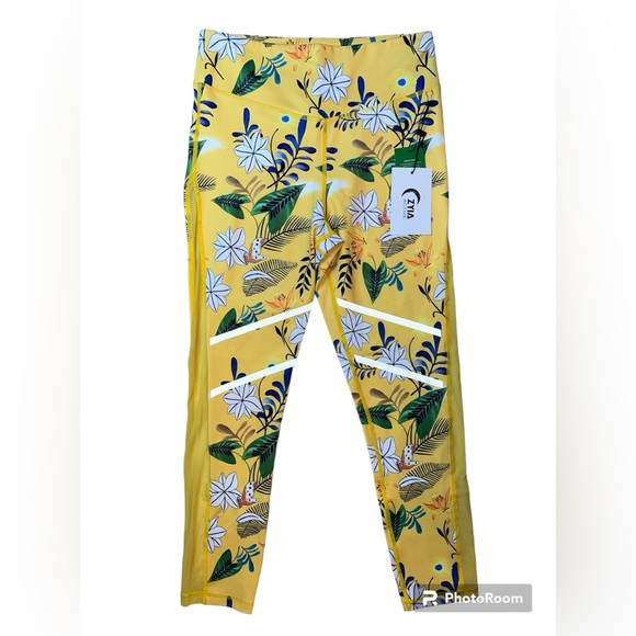 Floral Reflective Light n Tight Hi-Rise 7/8 24” RC (8-10) ZYIA NWT 1291 - Picture 6 of 15